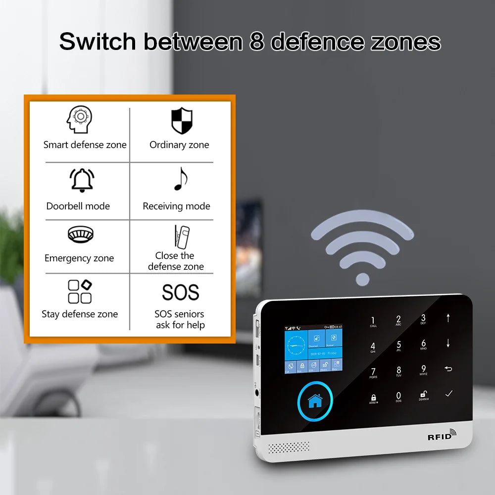 Home Security GSM Smart Life Wifi Alarm System