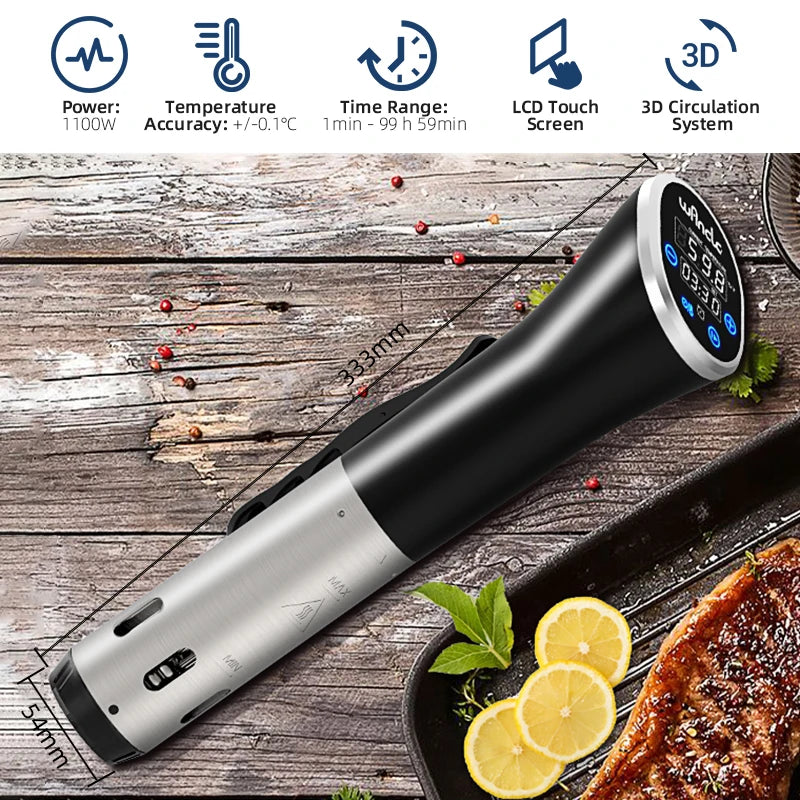 1100W Sous Vide Cooker LCD Touch